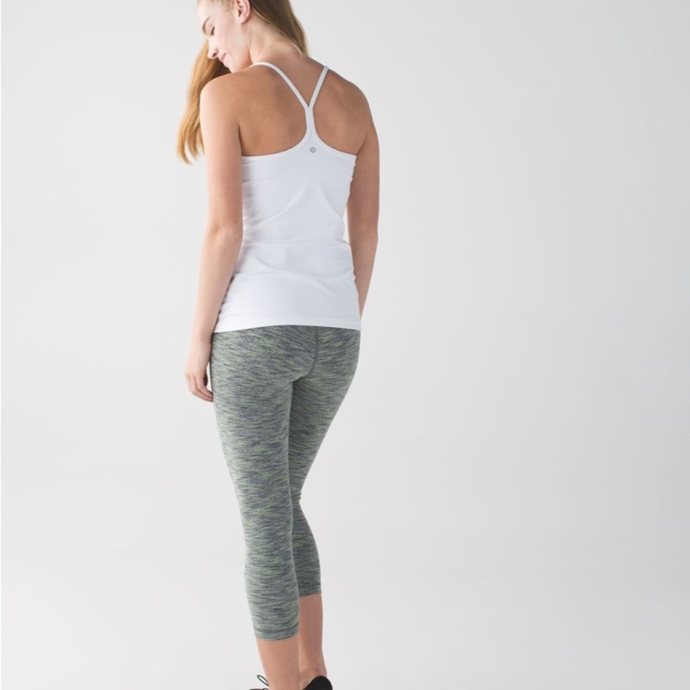 Lululemon Wunder Under Crop I| Diamond Jacquard Space Dye Slate Clarity Yellow 8